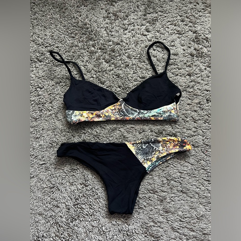 San Lorenzo Color Block Snake Bikini Set - image 1